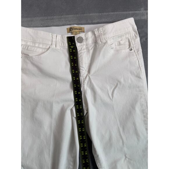 Democracy Jeans Womens 14 White Ab Solution Skinny Stretch Zip Fly - Picture 5 of 8